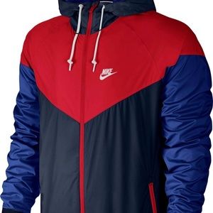 Nike Mens Windrunner Zip Jacket XL Navy Royal Red